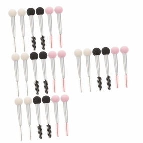 NOLITOY 24pcs Double-head Makeup Applicators for Women Versatile Sponges for Foundation Blush and Mascara Durable Easy to Use Brushes and Matte