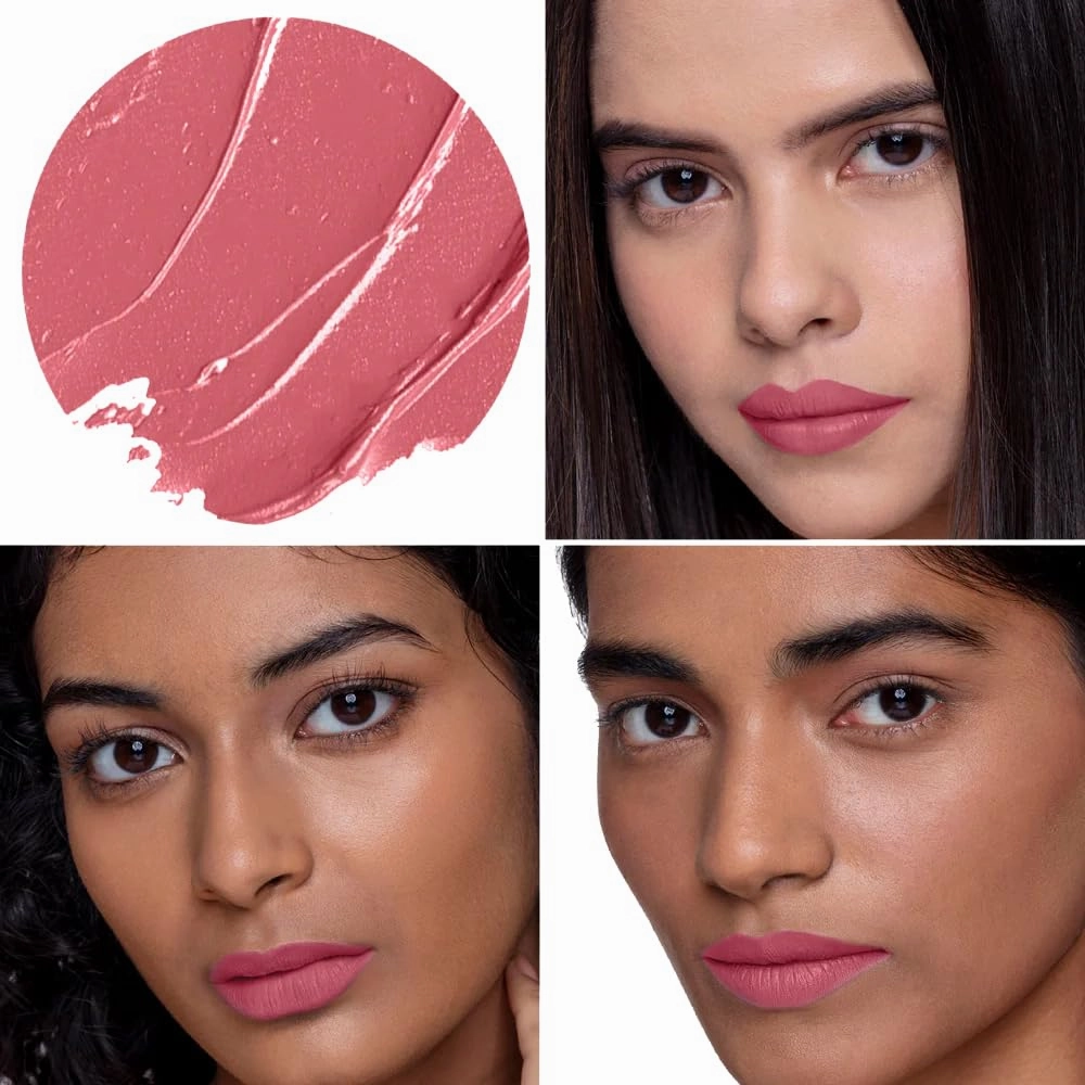Non-stop Airy Matte Liquid Lip - Rose Blush(5 ml)| Transferproof I Waterproof lipstick Long Lasting I Apricot & Avocado Oil | 100% Vegan | 5ml | No Parabens, No Toxins