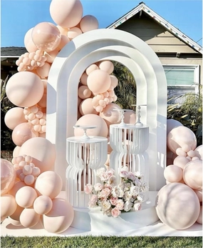 Nude Beige Balloons Double Stuffed Blush Cream Peach Garland Ivory Different Sizes Neutral Balloon Arch Kit Perfect For Baby Shower Gender Reveal Birthday Boho Party Decorations