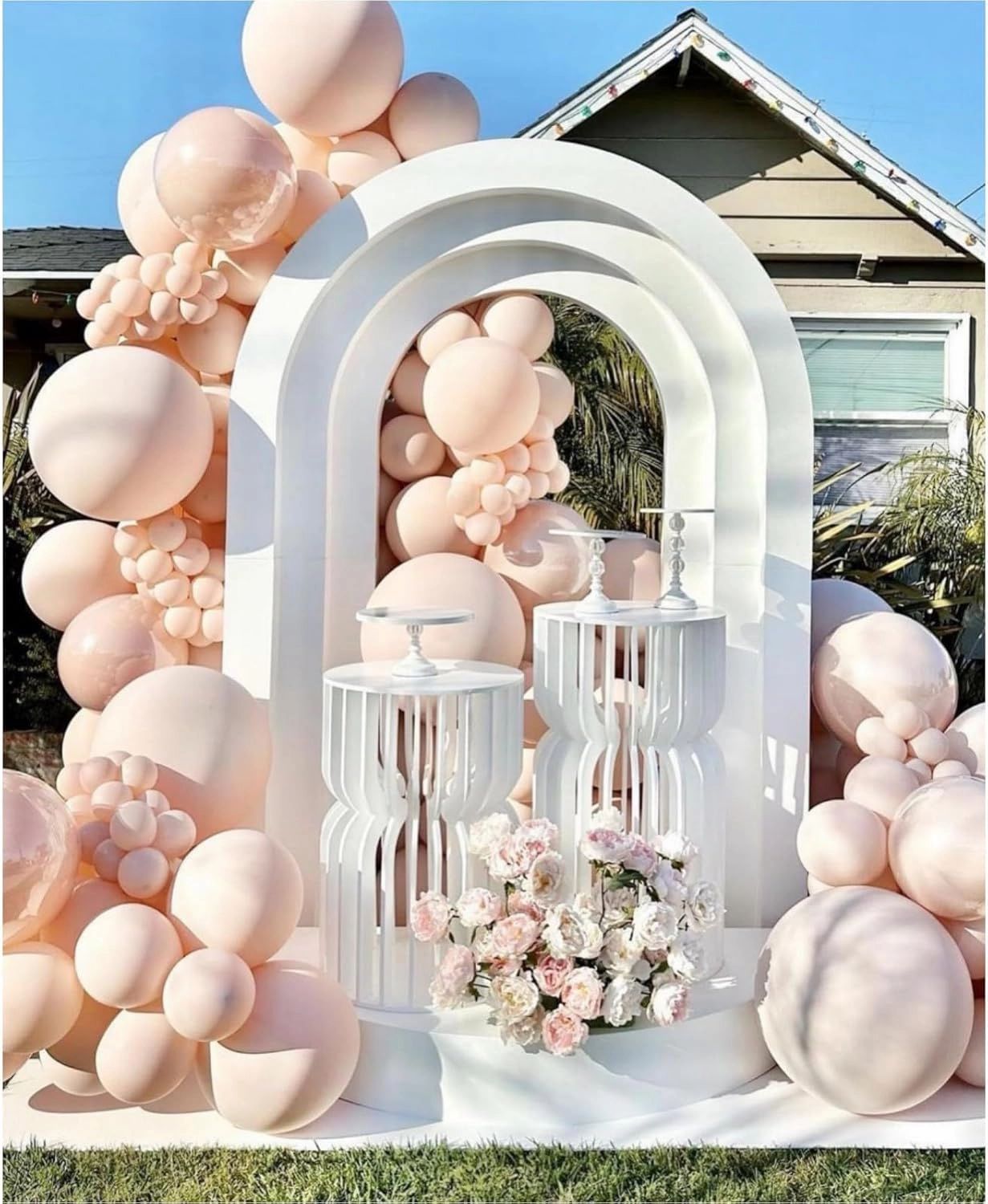 Nude Beige Balloons Double Stuffed Blush Cream Peach Garland Ivory Different Sizes Neutral Balloon Arch Kit Perfect For Baby Shower Gender Reveal Birthday Boho Party Decorations