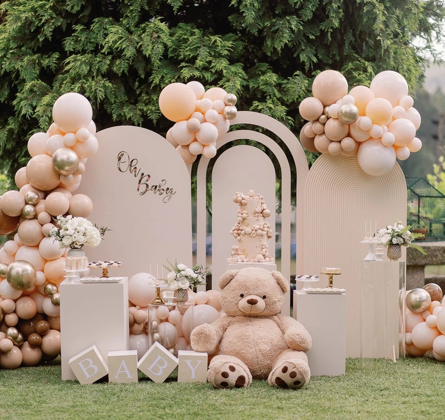 Nude Beige Balloons Double Stuffed Blush Cream Peach Garland Ivory Different Sizes Neutral Balloon Arch Kit Perfect For Baby Shower Gender Reveal Birthday Boho Party Decorations