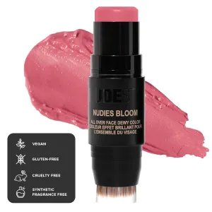 Nudestix Nudies Matte Cream Blush Stick 3-in-1 All Over Face Color - Blush Stick for Cheeks Eyes and Lips - Cream Blush for Cheeks w/Blending Brush