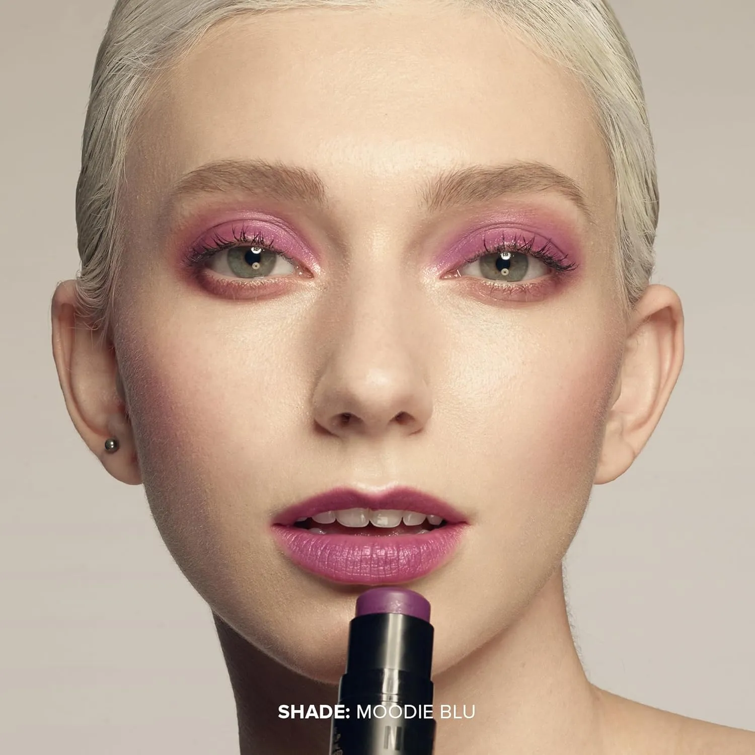 Nudestix Nudies Matte Cream Blush Stick 3-in-1 All Over Face Color - Blush Stick for Cheeks Eyes and Lips - Cream Blush for Cheeks w/Blending Brush