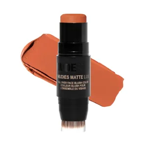 Nudestix Nudies Matte Lux Cream Blush 3-in-1 All Over Face Colour For Cheeks Eyes and Lips w/Blending Blush