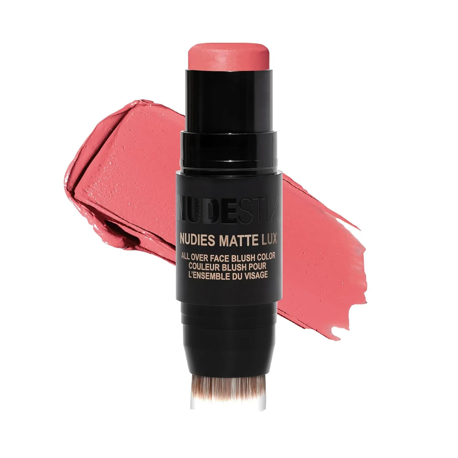 Nudestix Nudies Matte Lux Cream Blush 3-in-1 All Over Face Colour For Cheeks Eyes and Lips w/Blending Blush