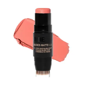 Nudestix Nudies Matte Lux Cream Blush 3-in-1 All Over Face Colour For Cheeks Eyes and Lips w/Blending Blush