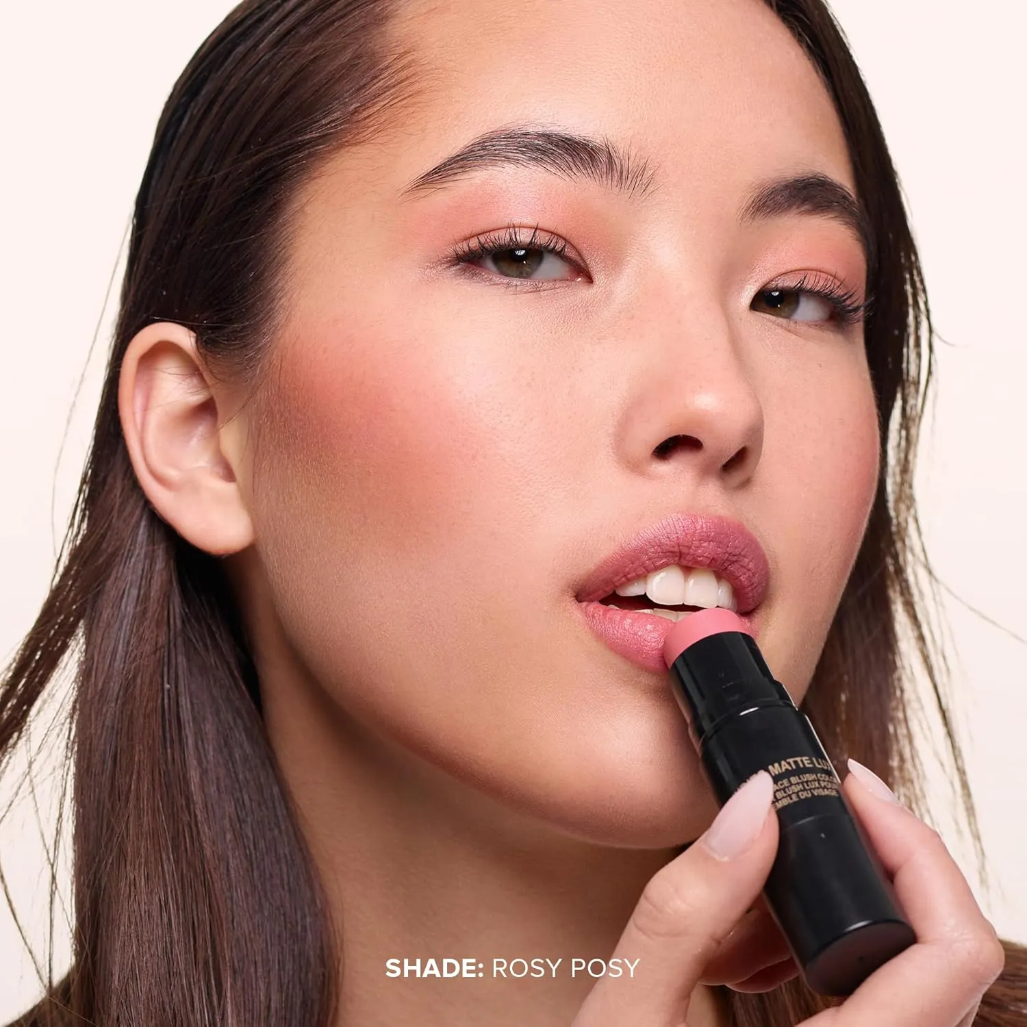 Nudestix Nudies Matte Lux Cream Blush 3-in-1 All Over Face Colour For Cheeks Eyes and Lips w/Blending Blush