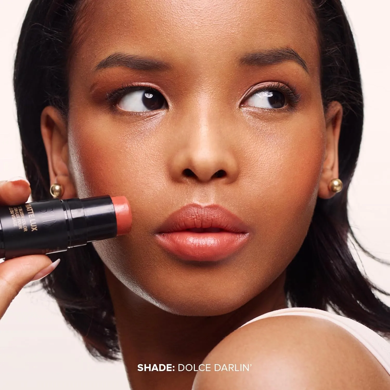 Nudestix Nudies Matte Lux Cream Blush 3-in-1 All Over Face Colour For Cheeks Eyes and Lips w/Blending Blush
