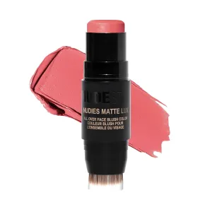 Nudestix Nudies Matte Lux Cream Blush 3-in-1 All Over Face Colour For Cheeks Eyes and Lips w/Blending Blush