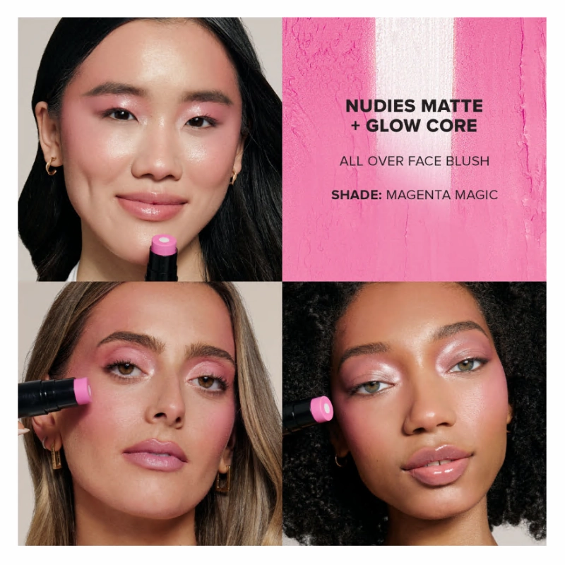Nudestix Nudies Matte   Glow Core All Over Face Blush Color - Magenta Magic