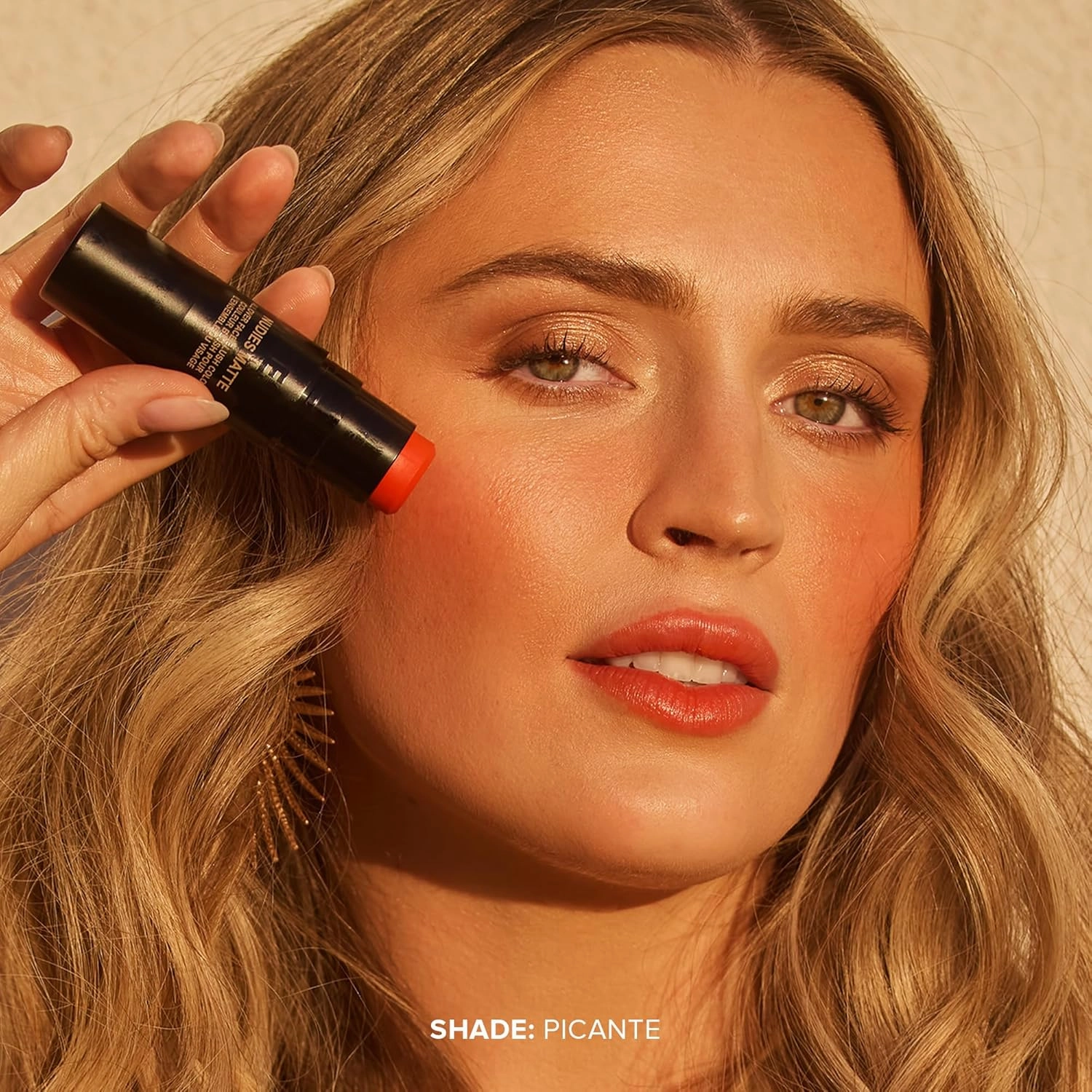 Nudestix Nudies Matte Cream Blush Stick 3-in-1 All Over Face Color - Blush Stick for Cheeks Eyes and Lips - Cream Blush for Cheeks w/Blending Brush
