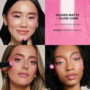 Nudies Matte   Glow Core All Over Face Blush Color - Magenta Magic