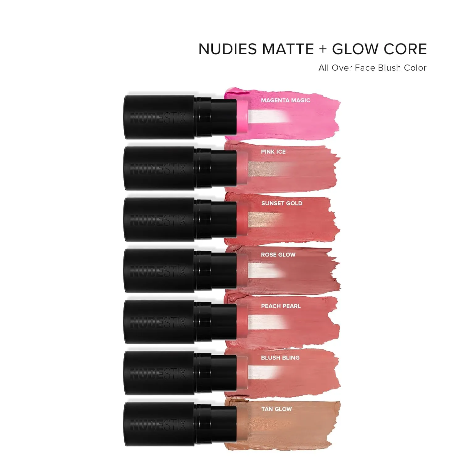Nudies Matte   Glow Core All Over Face Blush Color - Peach Pearl