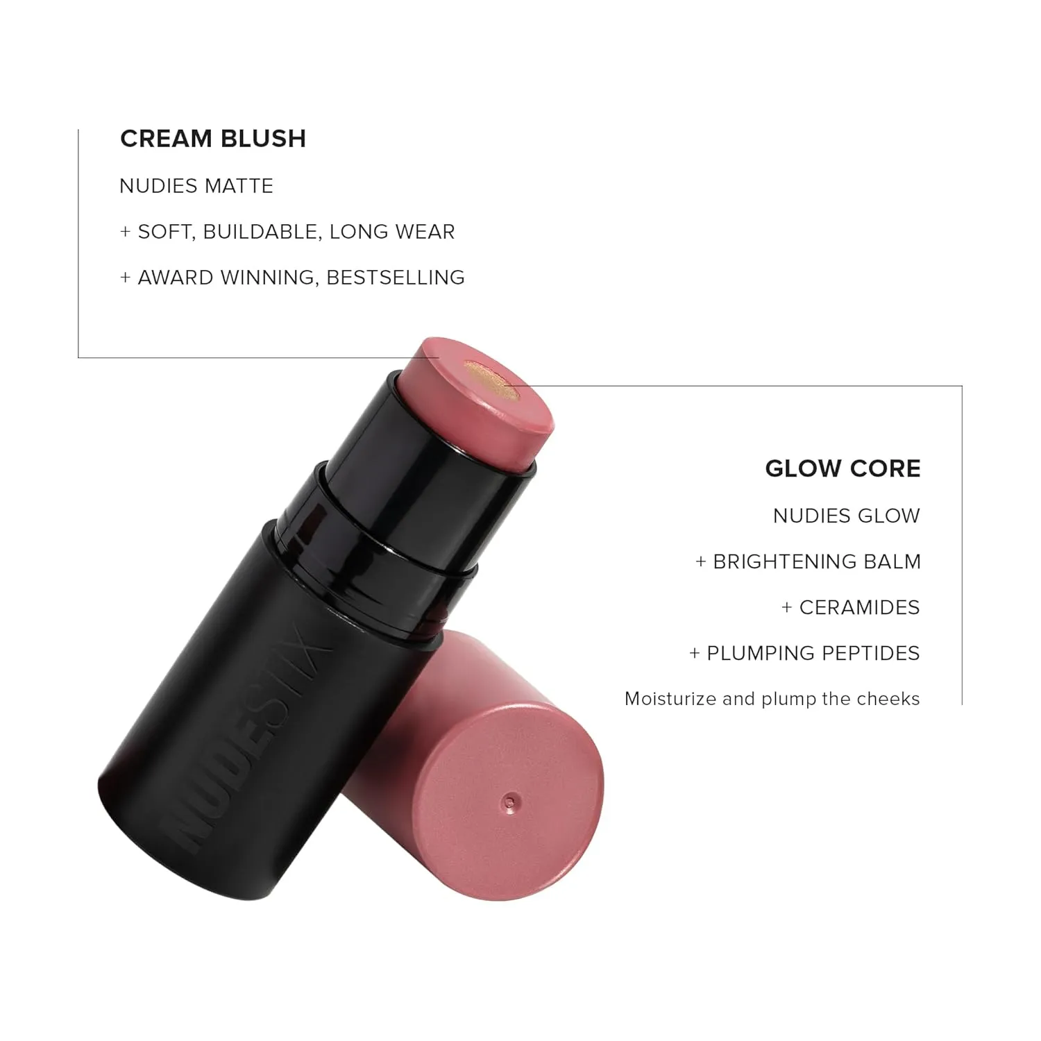 Nudies Matte   Glow Core All Over Face Blush Color - Pink Ice