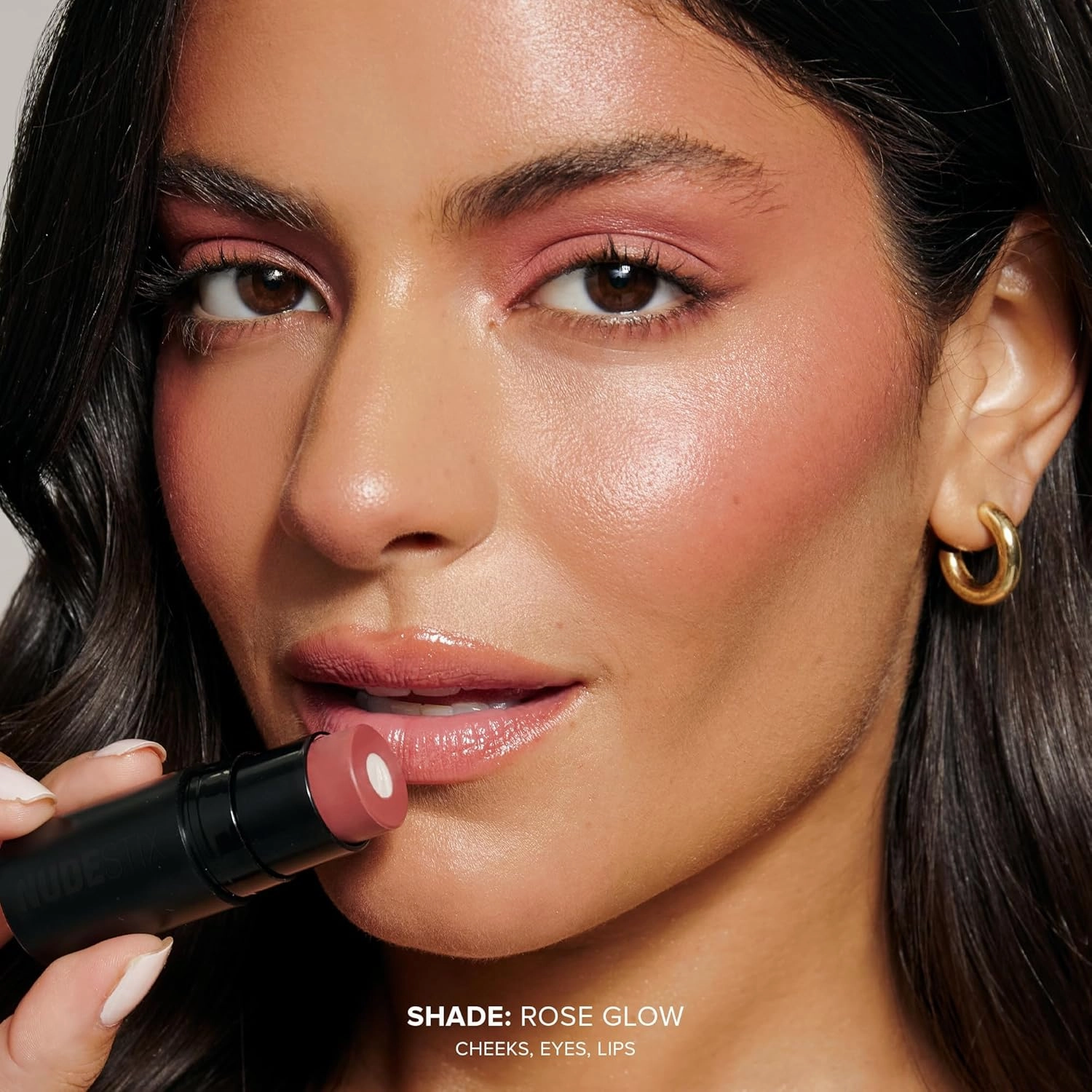 Nudies Matte   Glow Core All Over Face Blush Color - Rose Glow