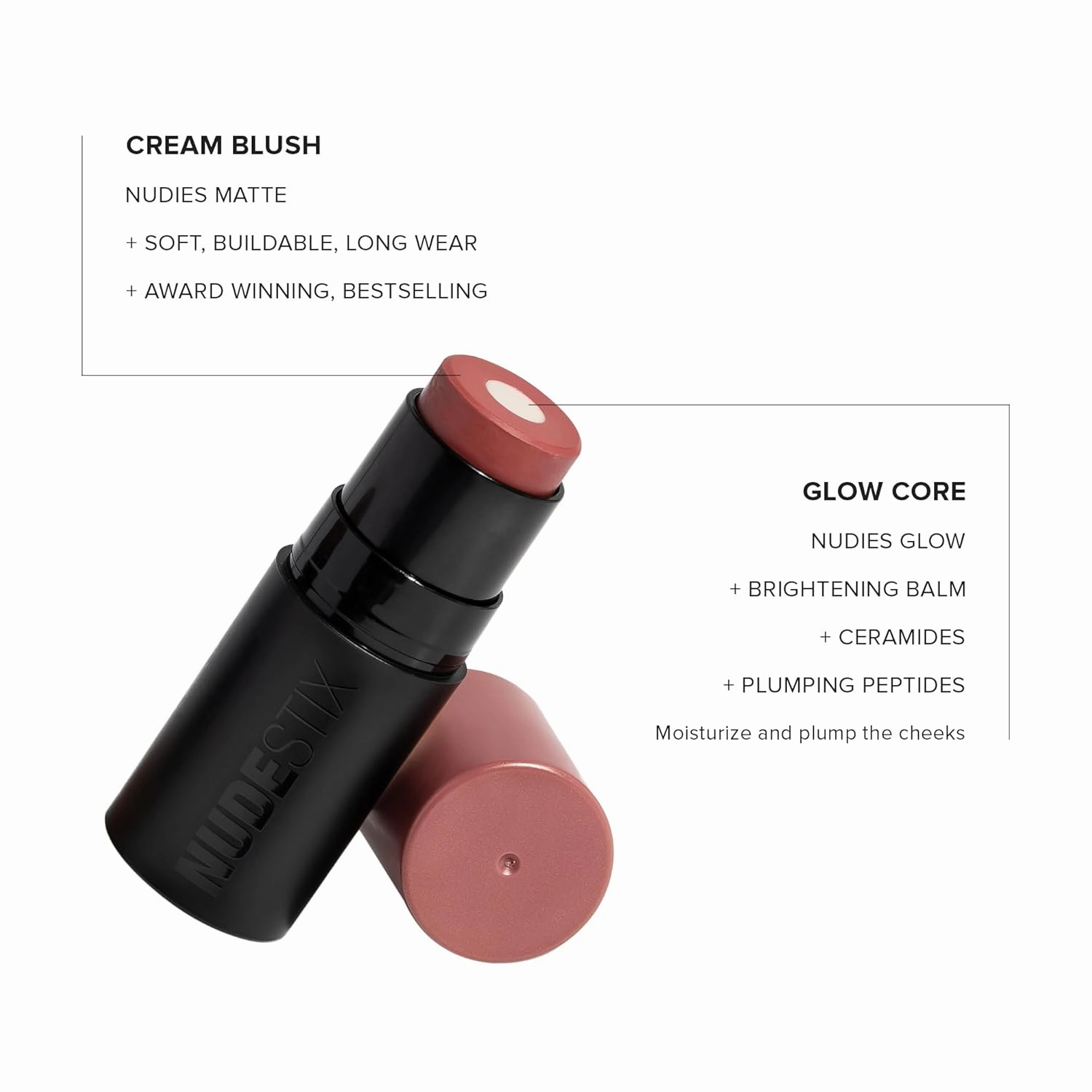 Nudies Matte   Glow Core All Over Face Blush Color - Rose Glow