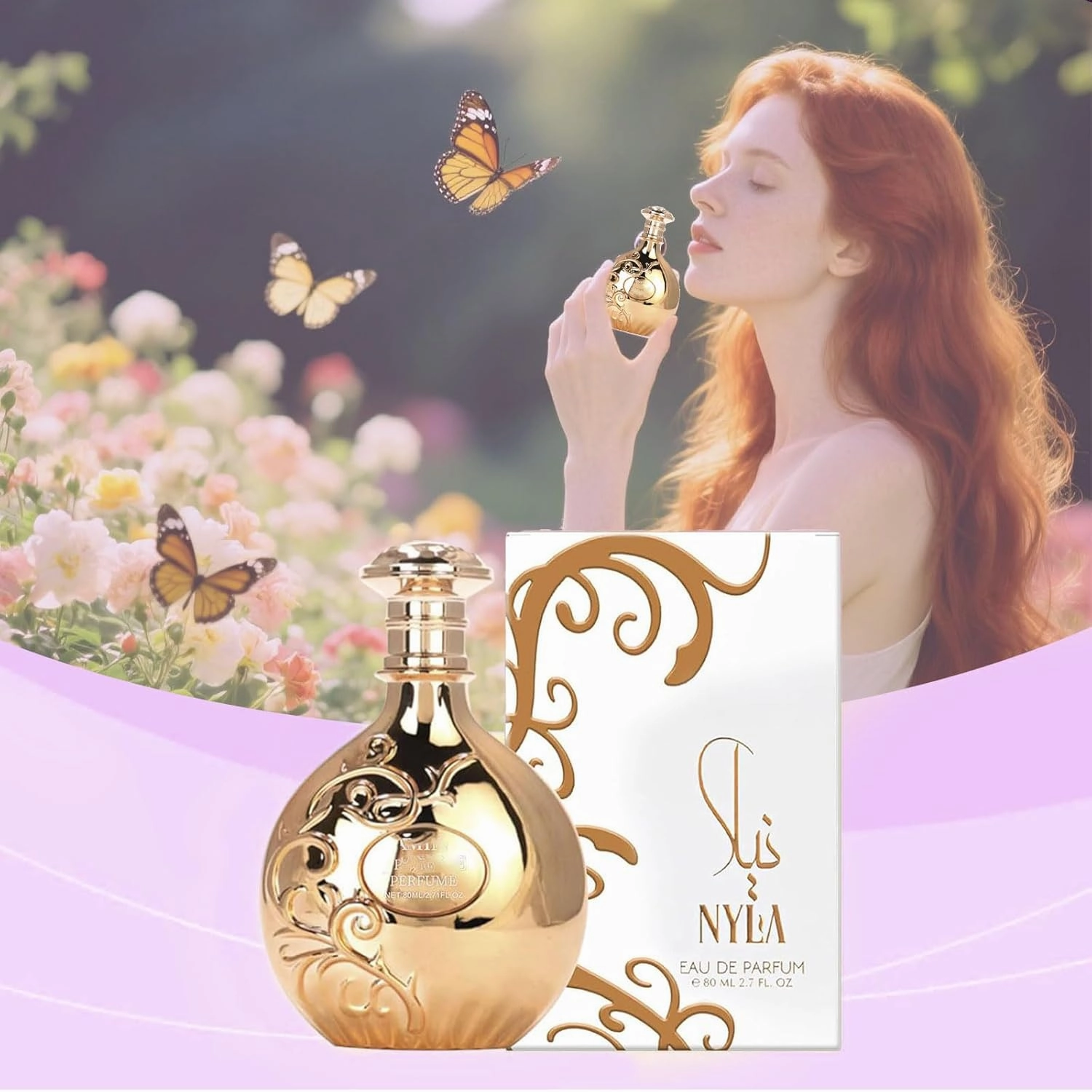 Ny-la Perfume Prestige, Long- Lasting Fragrance Ny-la Perfume,2.7 fl oz Sweet& Sensual Scent for Women & Men (Coconut and Peach)