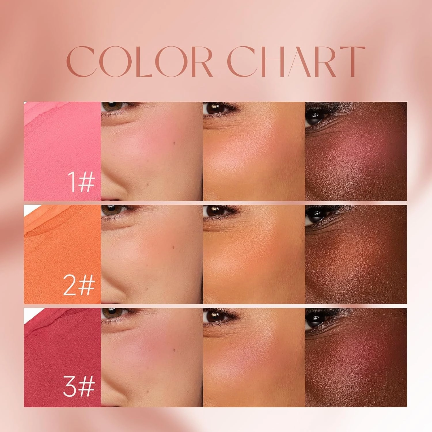 On the Go Makeup Blush Stick Long Lasting Natural Nude Makeup Tinted Moisture Stick Shadow Lips Cheek Waterproof Creamy Makeup Long Lasting Natural Nude Makeup for All Skin (3PC)