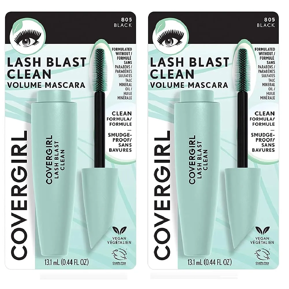 Pack of 2 CoverGirl Lash Blast Clean Volume Mascara, Black 805