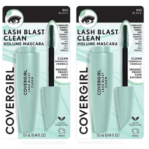 Pack of 2 CoverGirl Lash Blast Clean Volume Mascara, Black 805