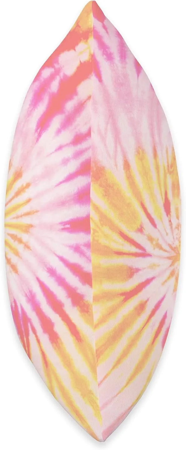 Peachy Tie Dye - Pink Orange Yellow Swirl Throw Pillow