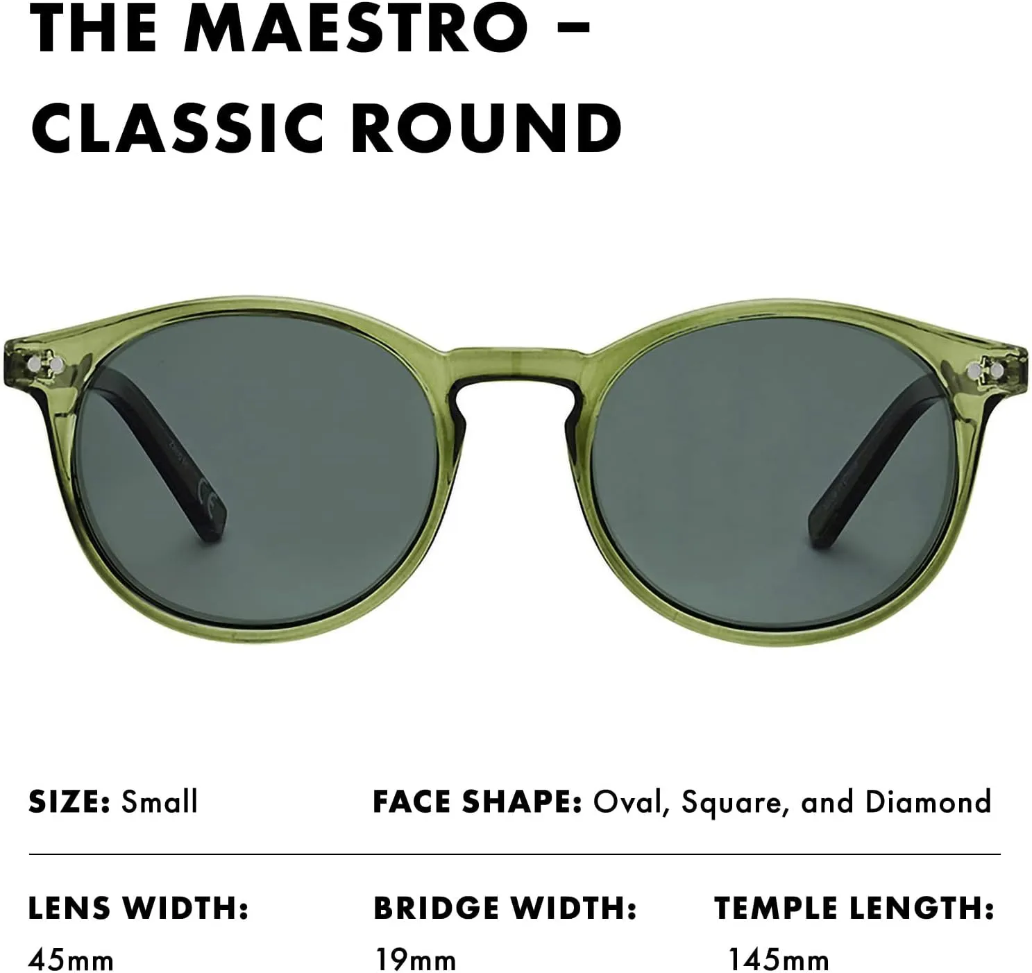 Prive Revaux The Maestro Classic Round Sunglasses – Handcrafted, Polarized Lenses, 100% UV Protection – For Men & Women