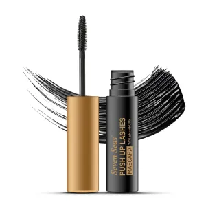 Push Up Lashes Mascara 10 g (Black) - For Women - Long Lasting WaterProof, Instant Volume & Glossy Looks