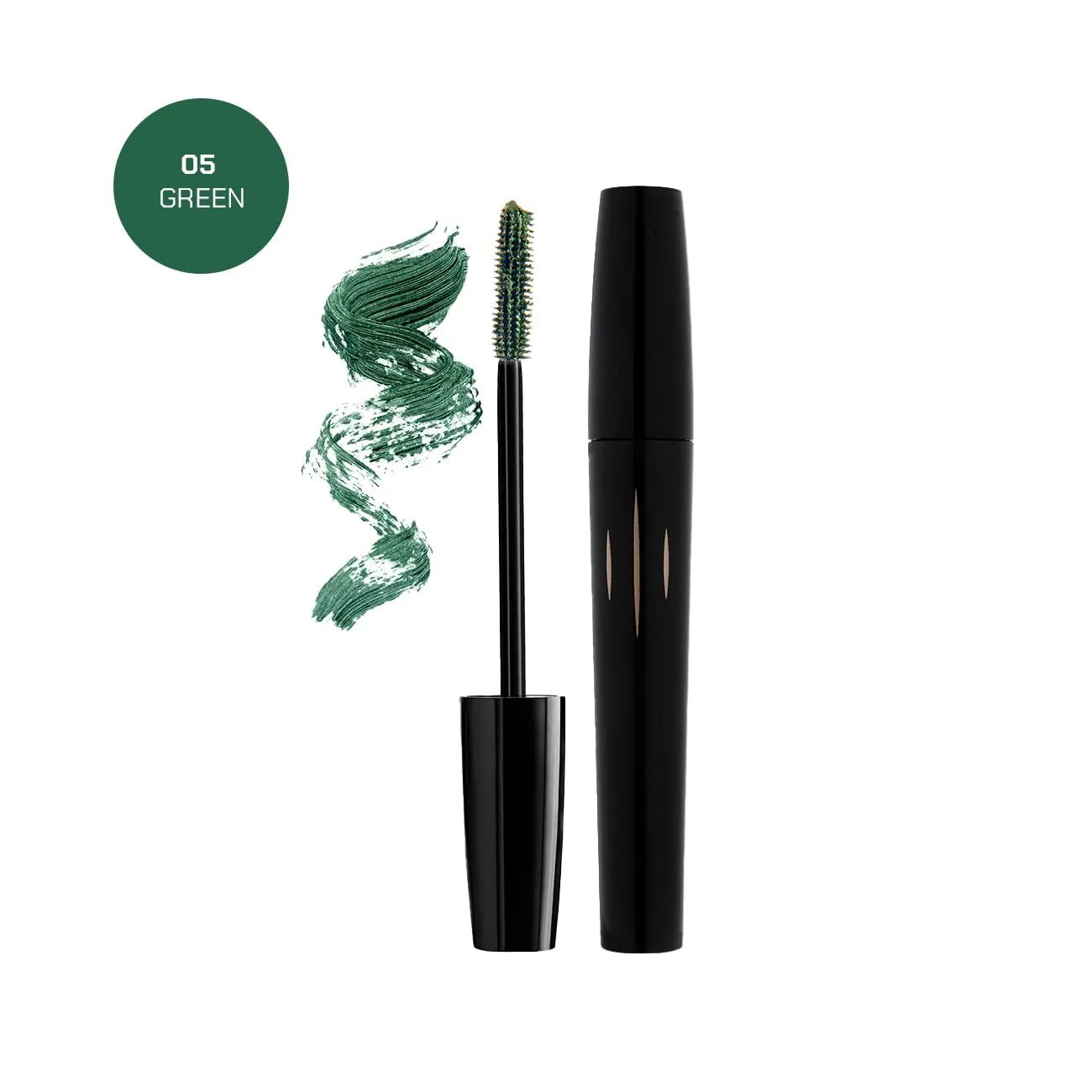 Radiant Professional Studio Perfect Mascara Volume and Length - Lengthening with Silicone Brush & Natural Wax - Cruelty Free Volume Mascara - 0.30 ounces, Green (05)