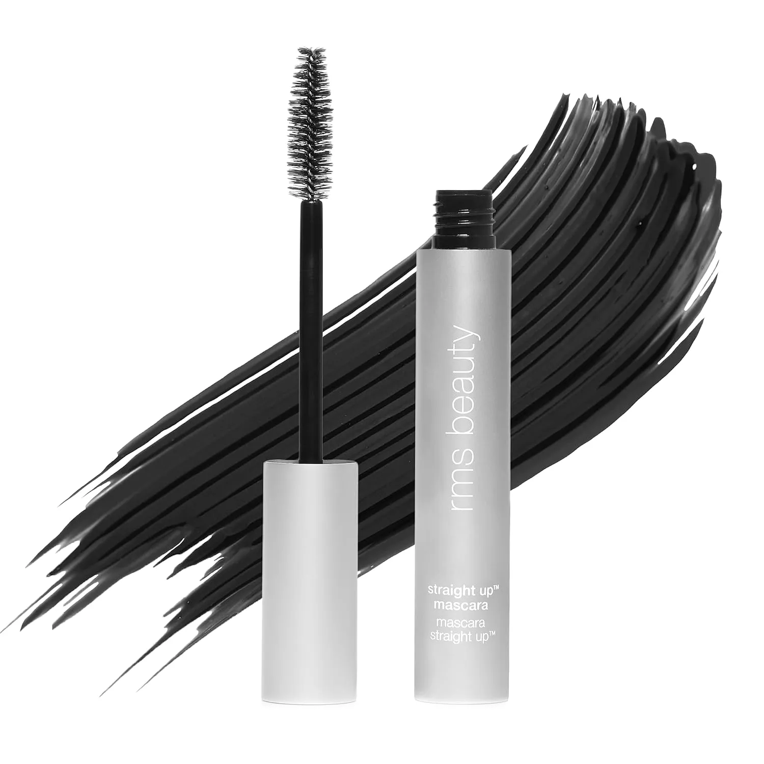 RMS Beauty Straight Up Volumizing Peptide Mascara - Black Mascara, Mascara Black Volume and Length, Eye Makeup Voluminous Mascara Make Up, Volumizing & Lengthening Mascara, Top & Bottom Lash Mascara