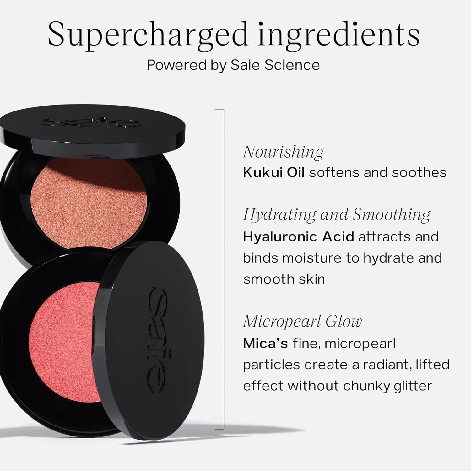 Saie Glow Sculpt Multi-Use Highlighter   Cream Blush - Lightweight with Hyaluronic Acid   Micropearl for Radiant, Glowing Skin - Peachglow (.02 oz)