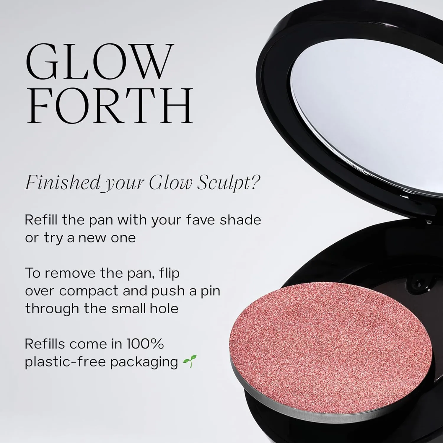 Saie Glow Sculpt Multi-Use Highlighter   Cream Blush - Lightweight with Hyaluronic Acid   Micropearl for Radiant, Glowing Skin - Peachglow (.02 oz)