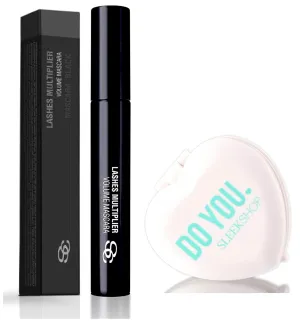 Salerm Lashes Multiplier Volume Mascara (w/Sleek Heart Mirror) Volumizing Mascara Black - Makeup Make Up Cosmetics (BLACK (Pack of 1))