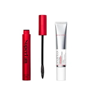 Smashbox Super Fan Lash Lengthening Mascara   Photo Finish Eye Shadow Primer | Includes Super Fan Mascara To Lift & Lengthen Lashes, 0.34 Fl Oz   Intensify Eye Shadow Primer For Longwear, 0.34 Fl Oz