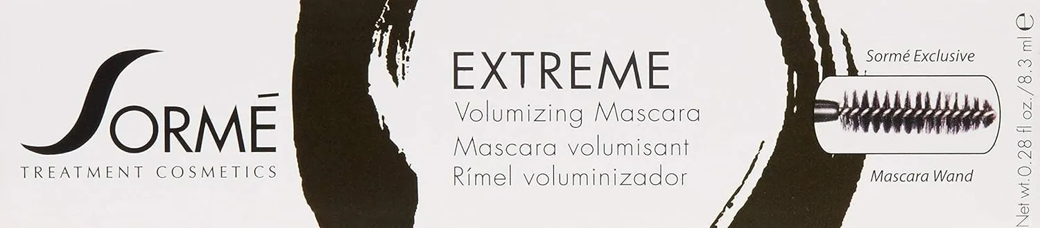 Sorme Cosmetics Extreme Volumizing Mascara, Black Brown, 0.28 Ounce