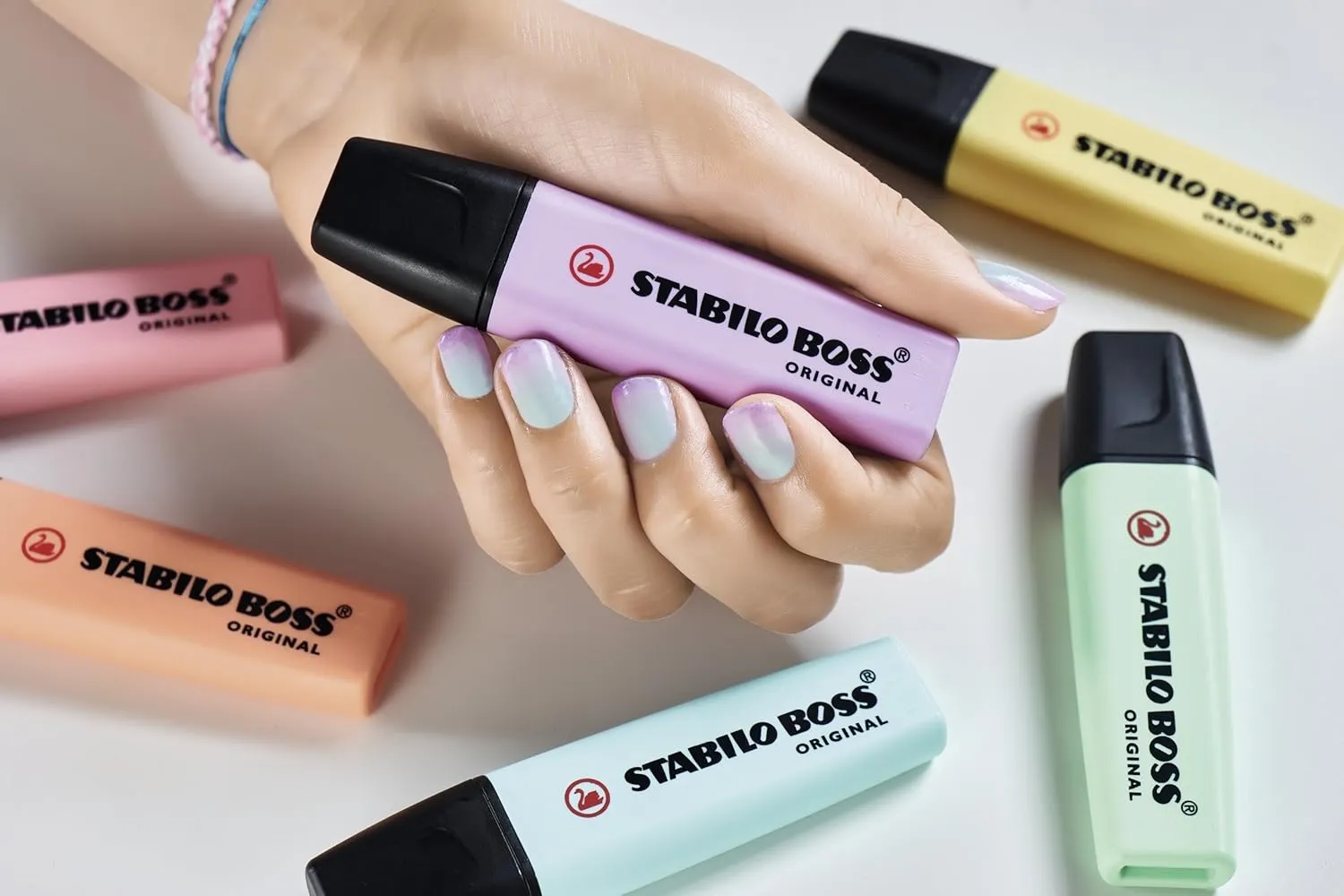 STABILO Highlighter BOSS ORIGINAL Pastel - 5 x Pack of 6 - Milky Yellow, Creamy Peach, Pink Blush, Lilac Haze, Hint of Mint, Touch of Turquoise
