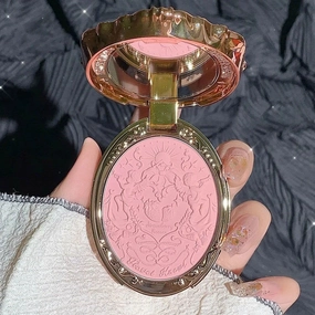 Strawberry Rococo Series Relief Blush Face Makeup Matte Blush Waterproof Natural Nude Brightening Cheeks (C01)