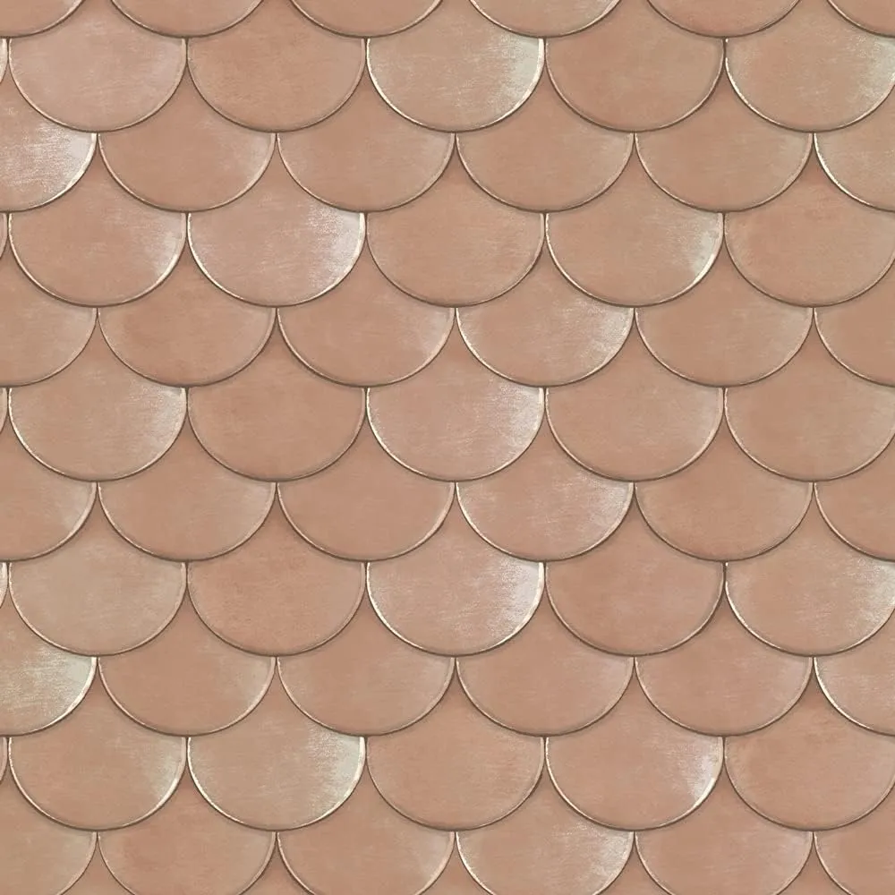 Tempaper x Genevieve Gorder Metallic Blush Pink Brass Belly Removable Peel and Stick Wallpaper, 20.5 in X 16.5 ft, Made in The USA