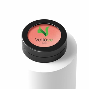 VoilaVe Coral Blush - Silky Formula For A Natural Look - Talc-free, Paraben-free, Vegan - Made In Canada
