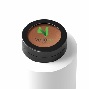 VoilaVe Golden Brown Blush - Silky Formula For A Natural Look - Talc-free, Paraben-free, Vegan - Made In Canada