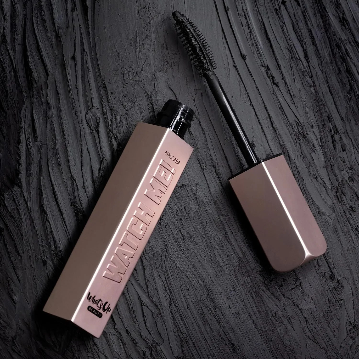 Whats Up Beauty - Watch Me! Black Volumizing and Lengthening Mascara with Peptide Clean Made in Italy Cruelty Free Eye Makeup