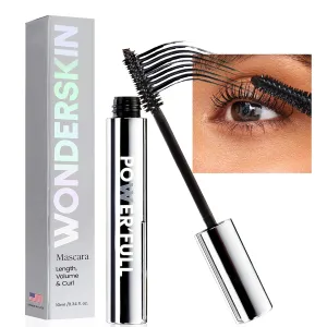 Wonderskin Mascara - Black Mascara for Volume, Length, and Curl - Lengthening, Volumizing & Smudge Proof Lash Makeup